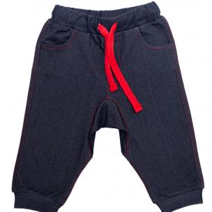 Kelnės (Denim džinsas raudonu raištuku) / Dydžiai: 86 cm 